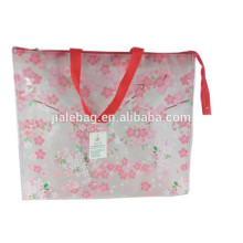 China new product transparency pp woven zipper bag shopping bag